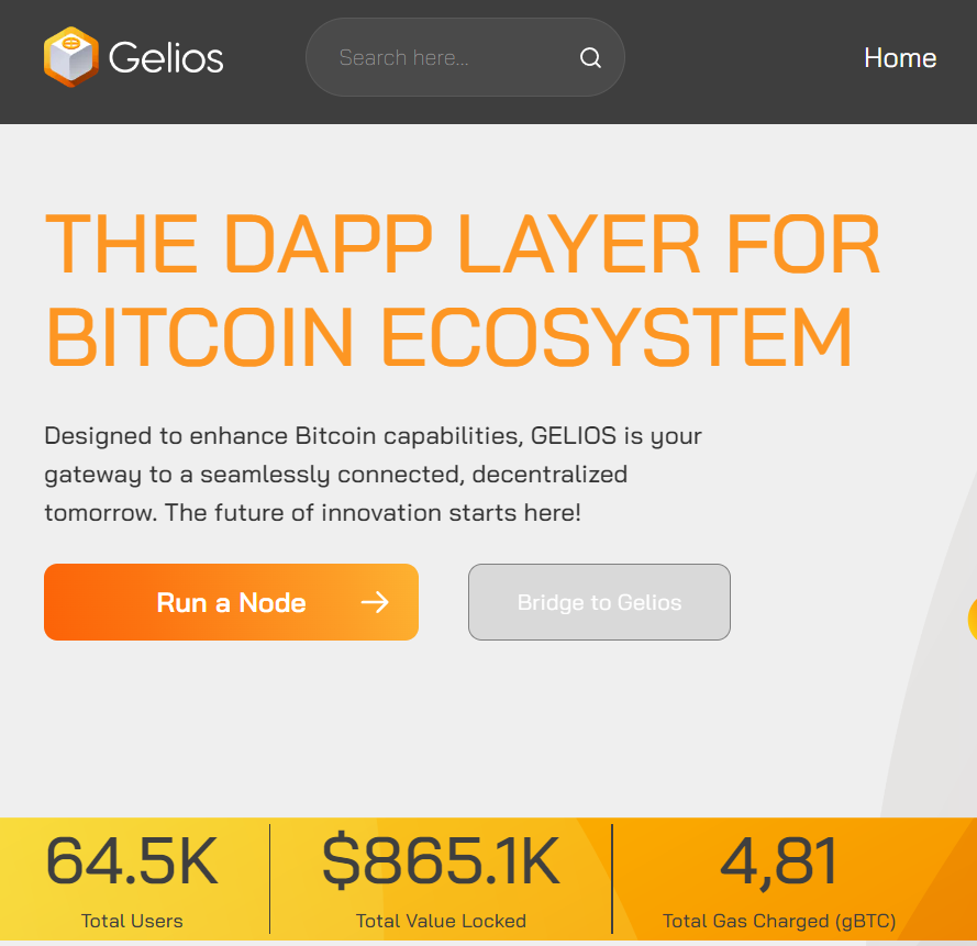 Gelios - dApps on Bitcoin